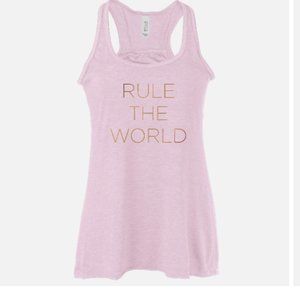 Karma Rule the World Pink racerback Tank Top